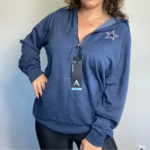 NWT Womens Cowboys Half Zip Pullover - Picture 3 of 9